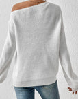 Honey Single Shoulder Long Sleeve Sweater