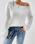 Honey Single Shoulder Long Sleeve Sweater