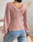 Honey V-Neck Long Sleeve T-Shirt