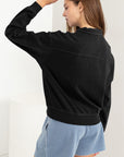 Light Gray HYFVE Half Zip Drop Shoulder Sweatshirt