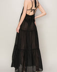 Black HYFVE Halter Neck Cover Up Maxi Dress