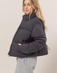 HYFVE Quilted Back Drawstring Puffer Jacket