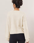 HYFVE Round Neck Dropped Shoulder Ribbed Sweater