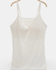 Beige Scoop Neck Adjustable Strap Cami