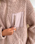 Ivy Lane Zip Up Long Sleeve Fuzzy Jacket