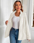 Ivy Lane Zip Up Long Sleeve Fuzzy Jacket