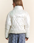 J.NNA Quilted Mock Neck Puffer Jacket