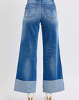 Judy Blue Full Size Distressed High Waist Wide Leg Jeans