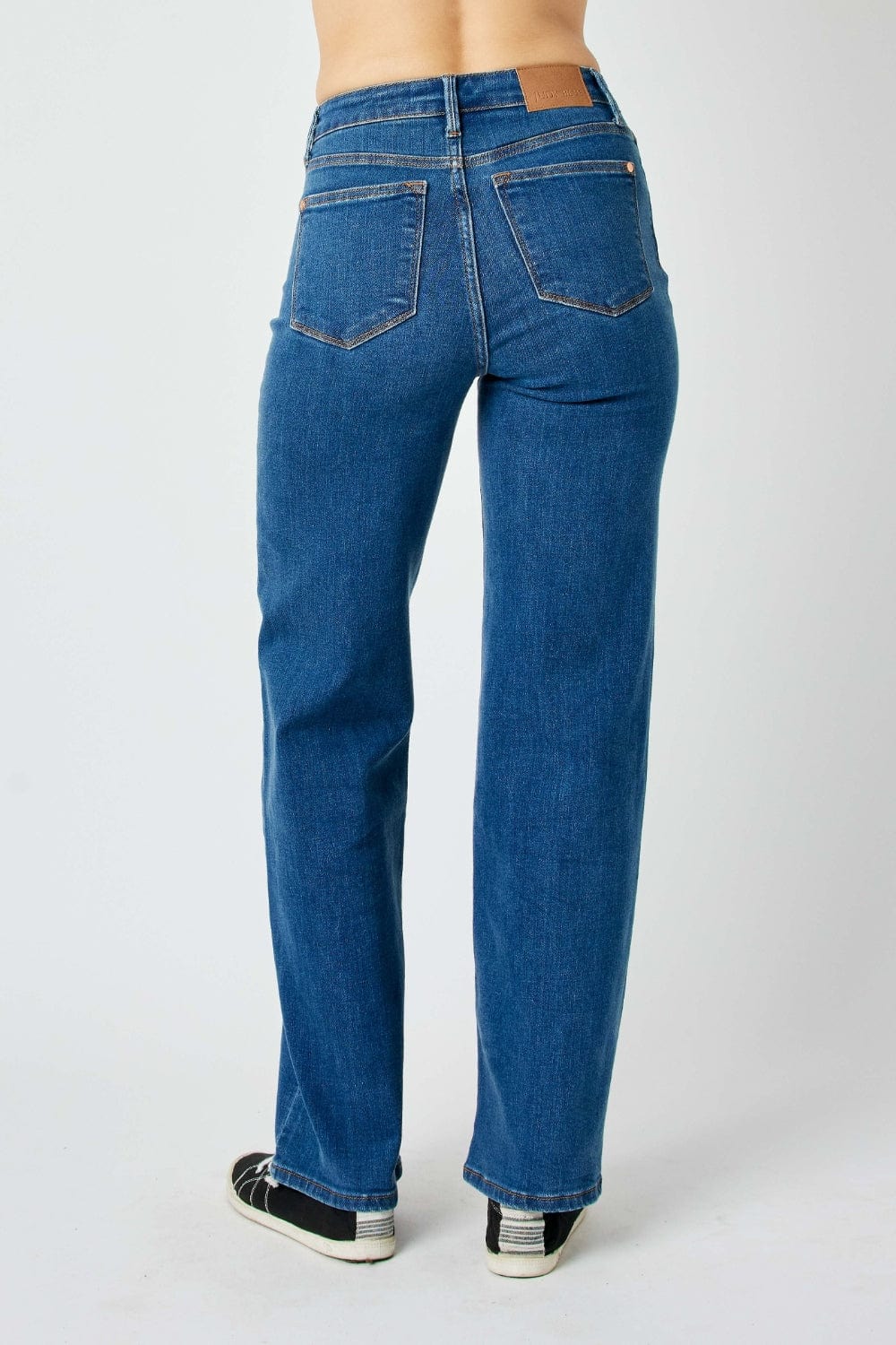 Dark Slate Gray Judy Blue Full Size High Rise Straight Jeans