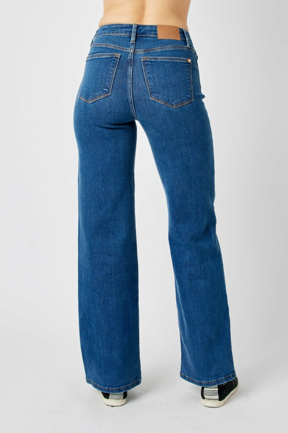 Dark Slate Gray Judy Blue Full Size High Rise Straight Jeans