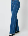 Light Gray Judy Blue Full Size High Rise Straight Jeans