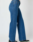 Light Gray Judy Blue Full Size High Rise Straight Jeans