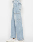 Lavender Judy Blue Full Size High Waist Straight Cargo Jeans