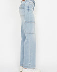 Lavender Judy Blue Full Size High Waist Straight Cargo Jeans