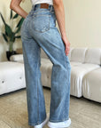 Gray Judy Blue Full Size High Waist Straight Jeans