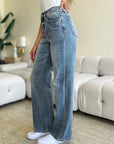 Dark Gray Judy Blue Full Size High Waist Straight Jeans