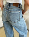 Light Slate Gray Judy Blue Full Size High Waist Straight Jeans