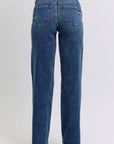 Judy Blue Full Size Raw Hem Mid Rise Jeans