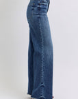 Judy Blue Full Size Raw Hem Mid Rise Jeans