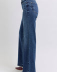 Judy Blue Full Size Raw Hem Mid Rise Jeans