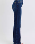 Judy Blue Full Size Raw Hem Straight Leg Jeans