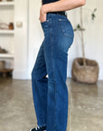 Gray Judy Blue Full Size Tummy Control Straight Jeans