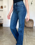 Gray Judy Blue Full Size Tummy Control Straight Jeans