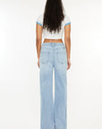 White Smoke Kancan Distressed High Waist Straight Jeans