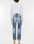 Lavender Kancan High Rise Cuffed Straight Jeans