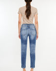 Kancan High Rise Distressed Mom Jeans