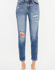 Kancan High Rise Distressed Mom Jeans