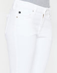 White Smoke Kancan Mid Rise Ankle Skinny Jeans