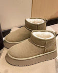 Fleece Lined Chunky Platform Mini Boots