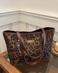 Leopard Polyester Tote Bag