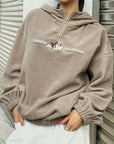 Mountain Quarter Zip Long Sleeve Hoodie