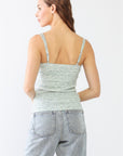 Lavender Le Lis Heathered Ribbed Adjustable Strap Cami