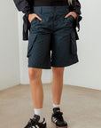 Gray Le Lis Navy Cargo Bermuda Shorts