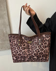 Leopard Polyester Tote Bag