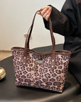 Leopard Polyester Tote Bag