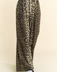 Davi & Dani Leopard Wide Leg Pants