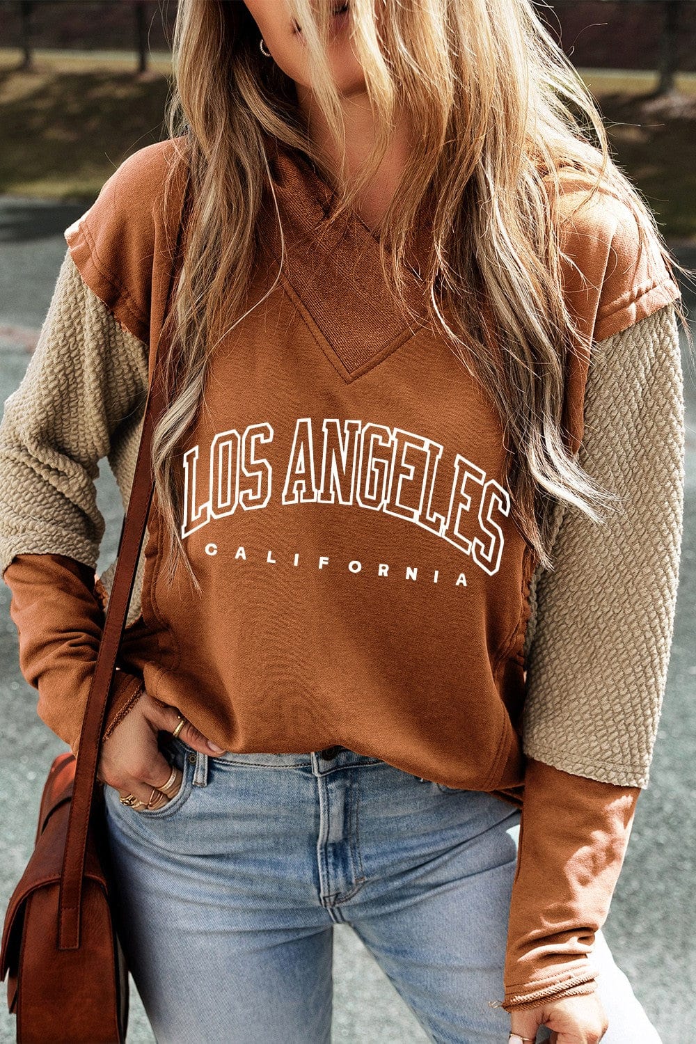 Sienna Letter Graphic Long Sleeve Hoodie