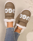 Letter Thermal Platform Slip-On Boots