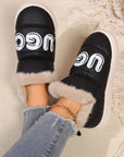 Letter Thermal Platform Slip-On Boots