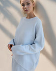 Basic Bae Round Neck Dropped Shoulder Sweater