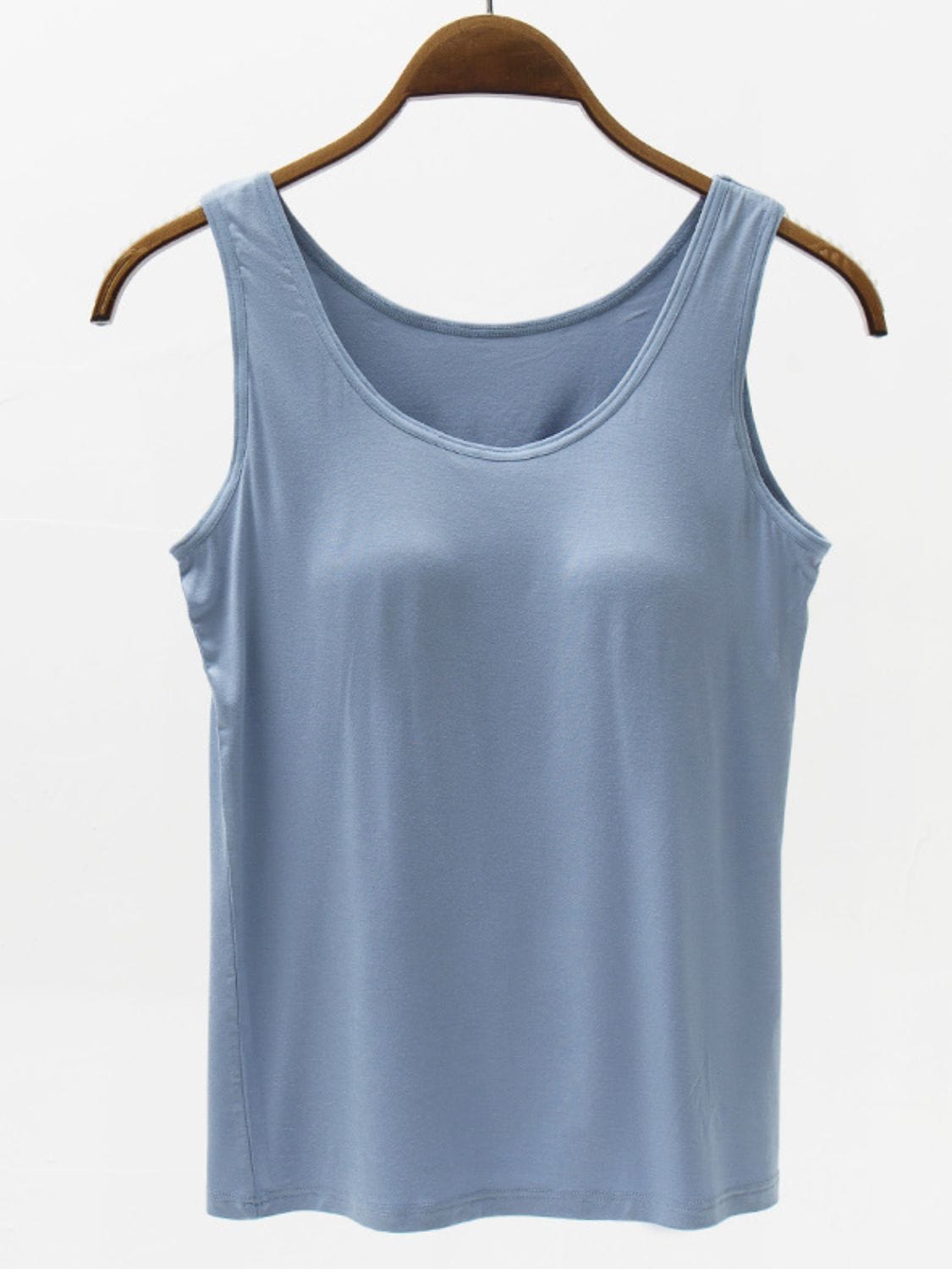 Lavender Full Size Wide Strap Modal Tank with Bra