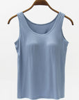 Lavender Full Size Wide Strap Modal Tank with Bra