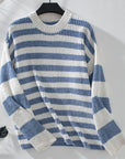 Striped Round Neck Long Sleeve Sweater