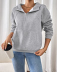 Perfee Half Zip Long Sleeve Hoodie