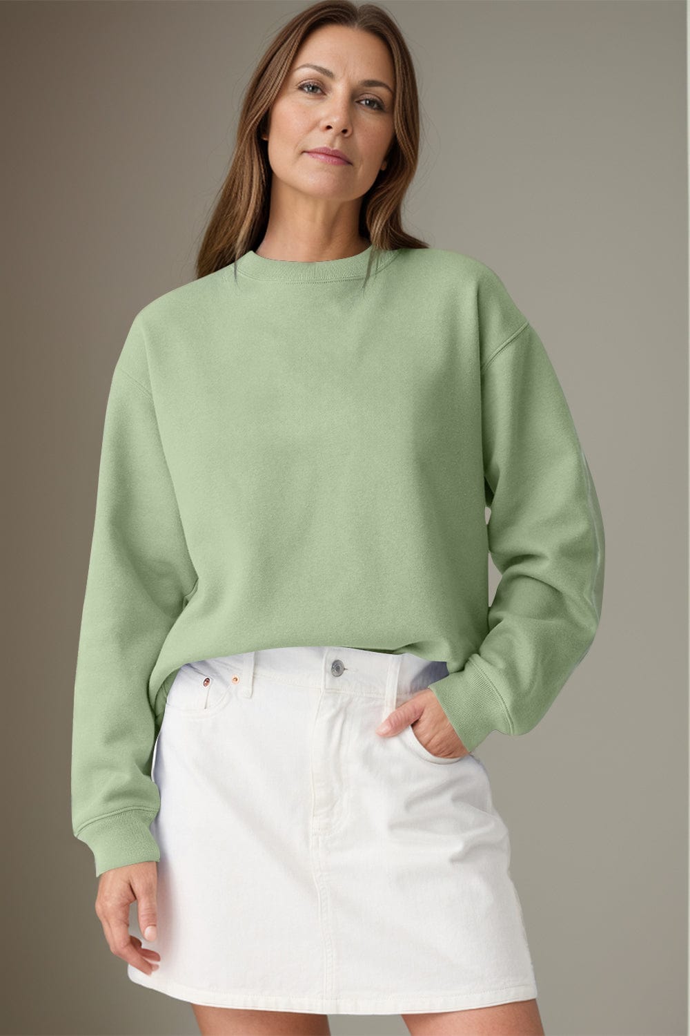 Round Neck Long Sleeve Sweatshirt