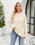 Round Neck Dropped Shoulder Sweater